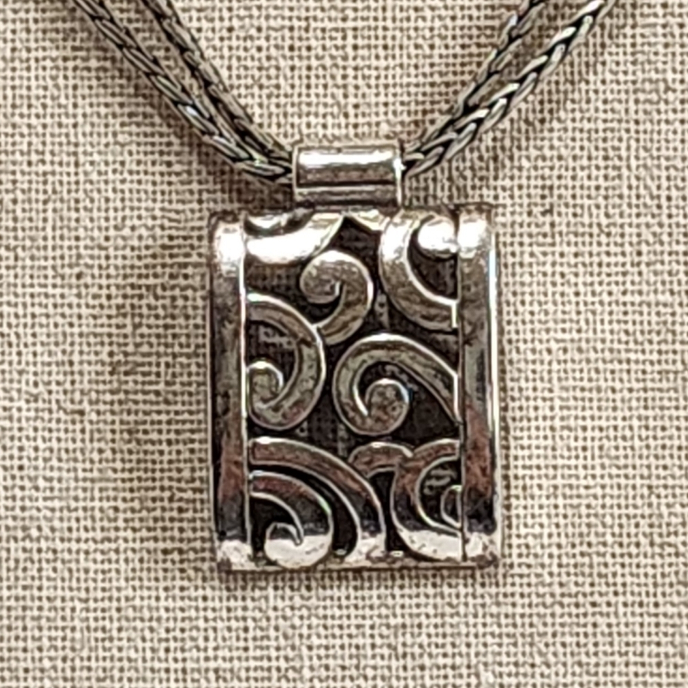 Brighton Square Pendant 15" Necklace
